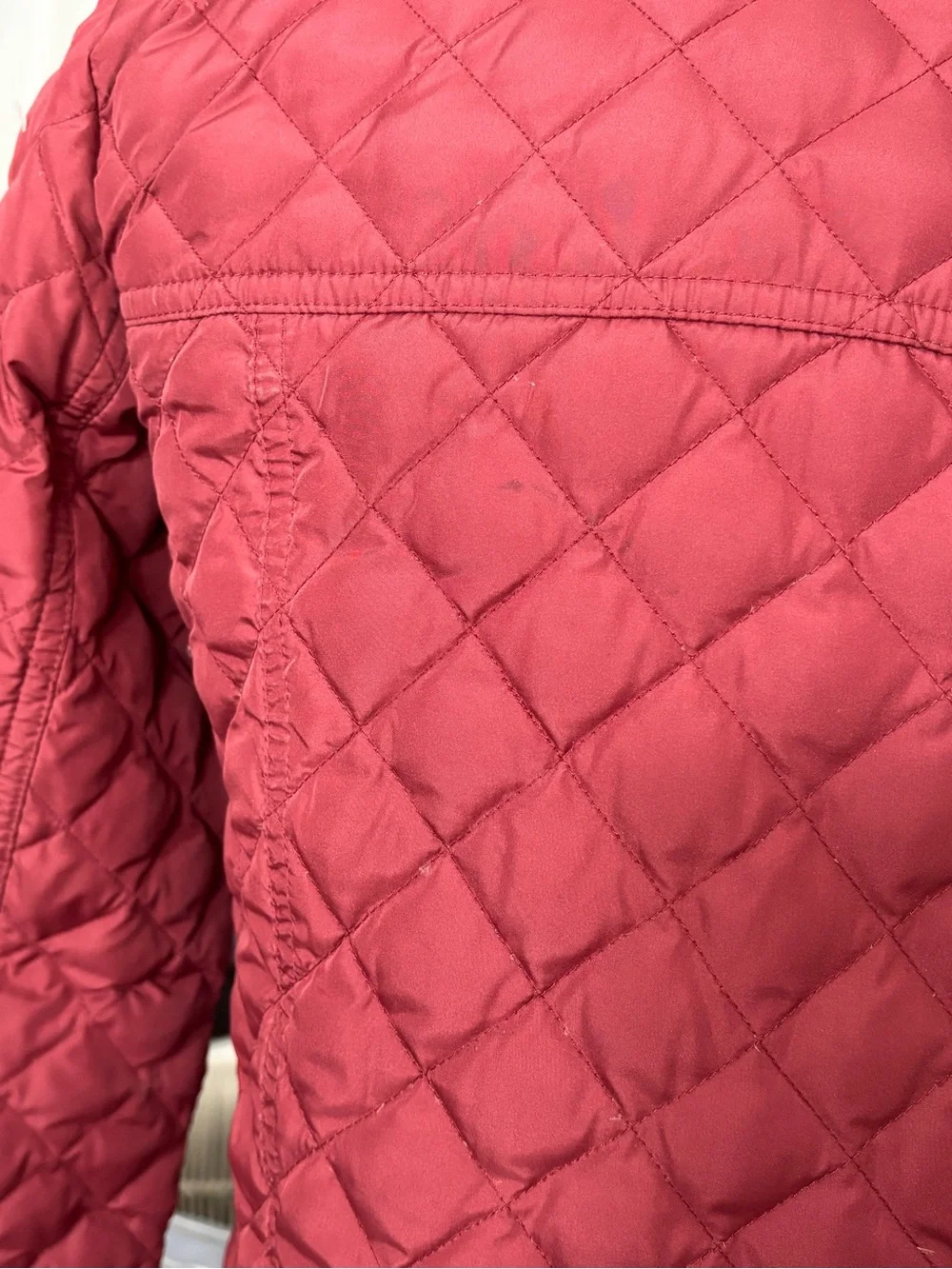 J.Crew Quilted Tack Jacket in Crimson Maple Red (Size XS)